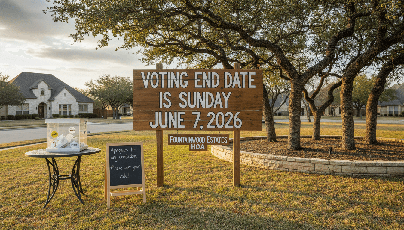 Voting End Date is Sunday June 7, 2026