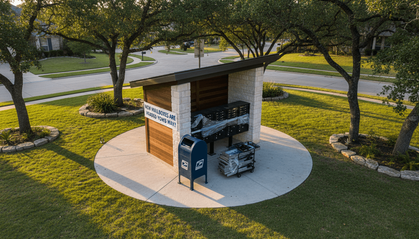 ALLEN CIRCLE KIOSK - NEW MAILBOXES ARE HEADED YOUR WAY!!