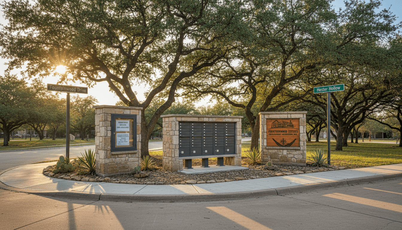 Fountainwood Drive and Hester Hollow Kiosks
