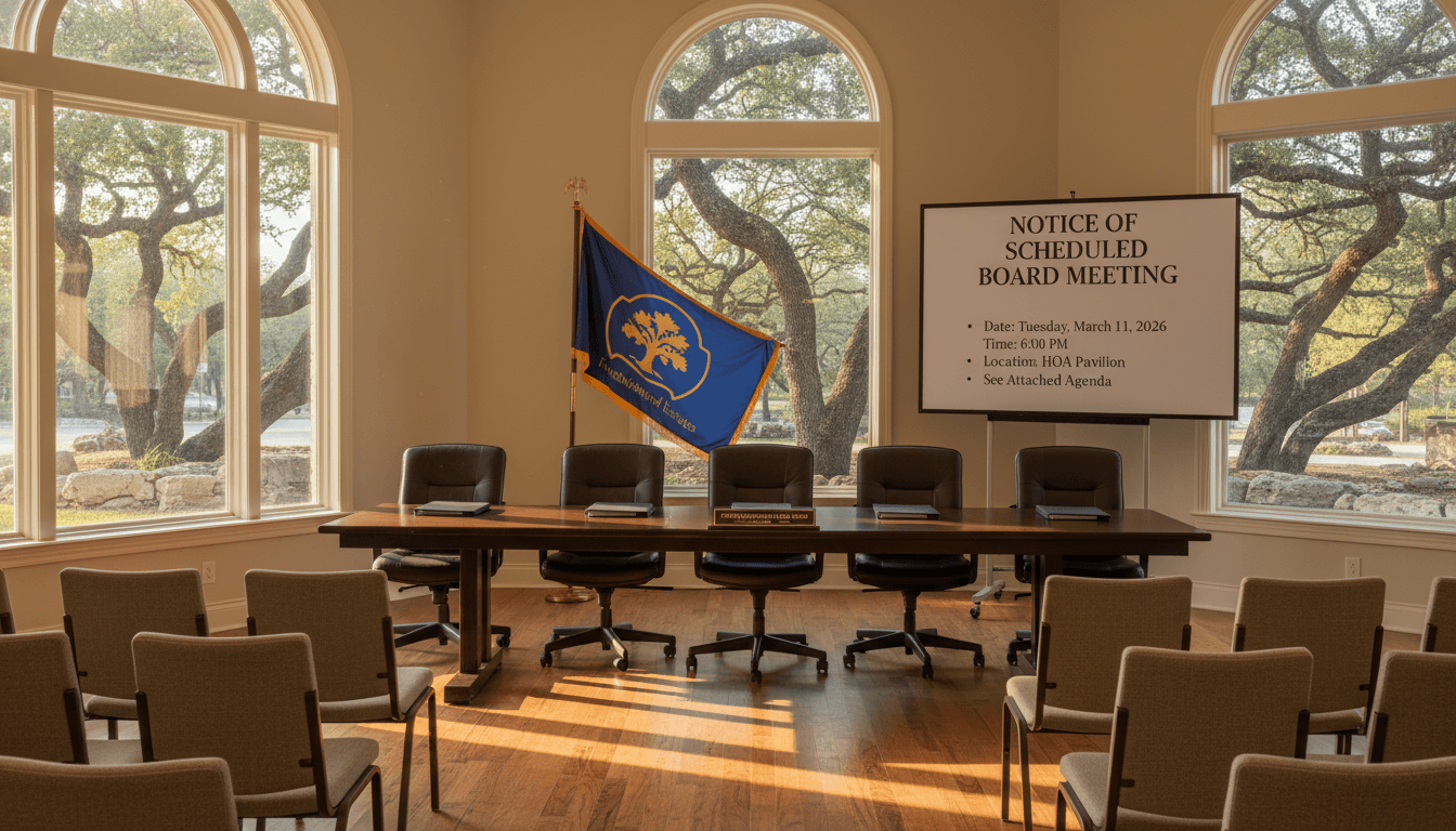 Notice of Scheduled Board Meeting